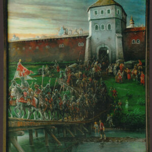 MPS-13063, Marian J. Fida, Na odsiecz Wiednia (lipiec 1683); olej na płótnie, 120 cm x 100 cm; Przemyśl, 2000