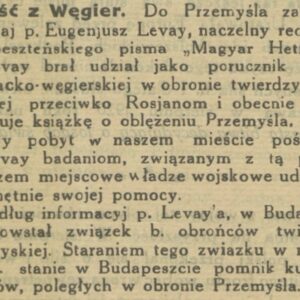 Levay, Tygodnik Przemyski 1932
