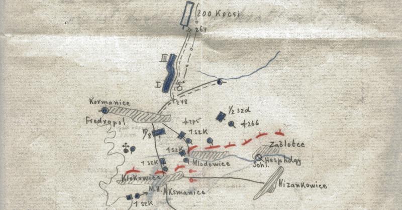 Sprawozdanie z wypadu królewsko-węgierskiego 8 Pułku Piechoty Honwedu 8 listopada 1914 roku w kierunku Kłokowic.