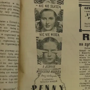 Jedna z informacji reklamowych z repertuaru kina „Olympia” w Przemyślu