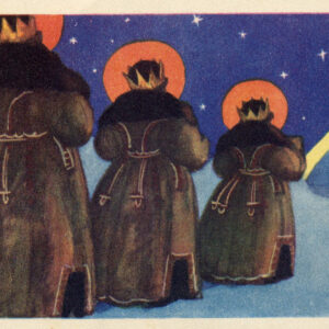 Trzej Królowie w drodze do stajenki, wyd. Książnica Atlas, kat. 3031), 1938, druk na kartonie