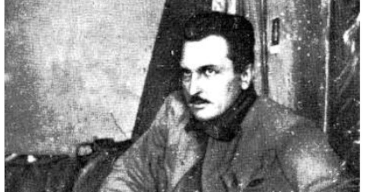 Zdjęcie Gézy Gyóniego w obozie jenieckim w Krasznojarsku, István Balogh, Gyóni Géza szibériai életrajza, Budapest 1927, s. 133.