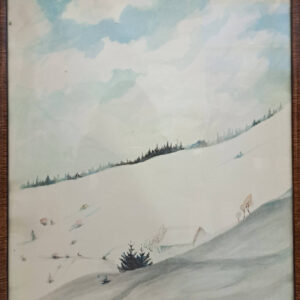 MPS-13693  S. Jacyszynówna, akwarela „Przemyśl – pejzaż zimowy”