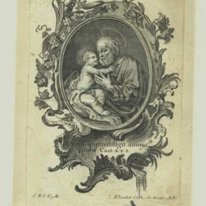 Grafika Św. Józef, Klauber, Augsburg, Niemcy, między 1768 a 1787, MPS-6457, MNZP