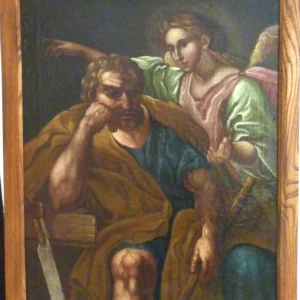 Obraz Sen Św. Józefa, autor nieznany, XIX w., olej, płótno MPS-422, MNZP