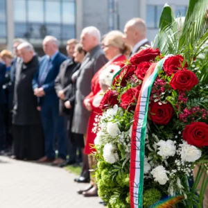 Uroczystość odsłonięcia tablicy poświęconej Emanuelowi Aladarowi Korompay