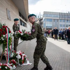 Uroczystość odsłonięcia tablicy poświęconej Emanuelowi Aladarowi Korompay