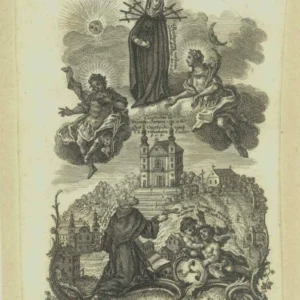 Grafika Matka Boska Bolesna oraz św. Innocenty Donat, Andreas Schweigel, Klauber (Johann Baptist), Brno, Augsburg, Czechy, Niemcy, MPS-6473, między 1768 a 1787 r., MNZP
