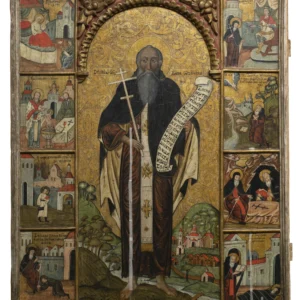 Św. Saba, autor nieznany, ok. poł. XVII w., nr inw. MPH-1244