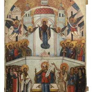 Matka Boska Opieki (Pokrowa), autor nieznany, warsztat z Sądowej Wiszni?, 1 poł. XVII w., nr inw. MPH-261