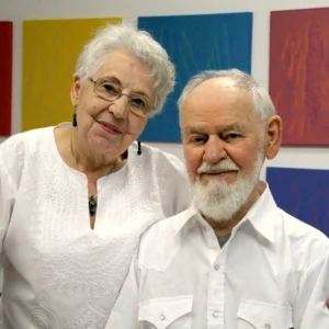 Julian Stańczak z małżonką