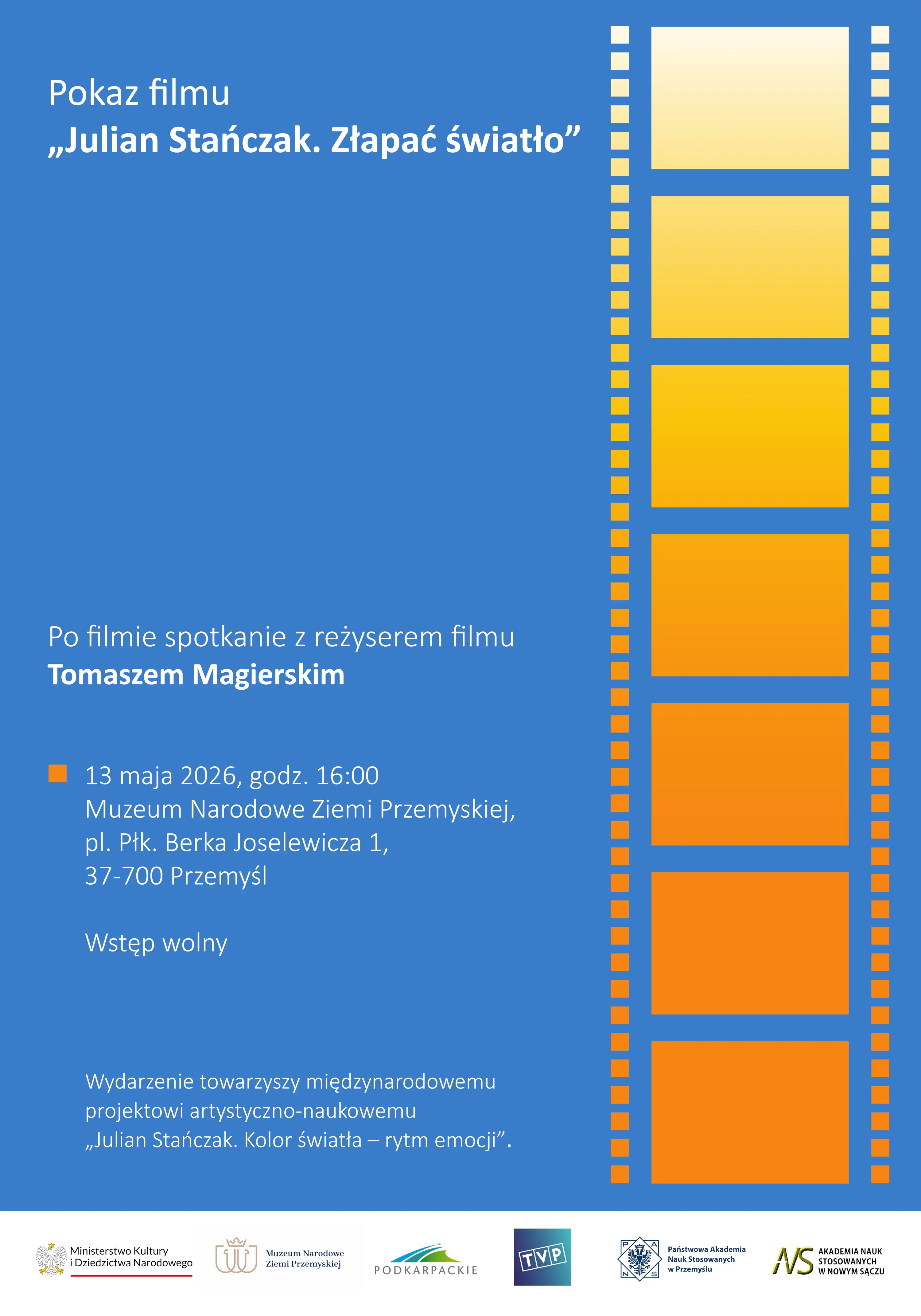 Pokaz filmu Tomasza Magierskiego „Julian Stańczak. Złapać światło”