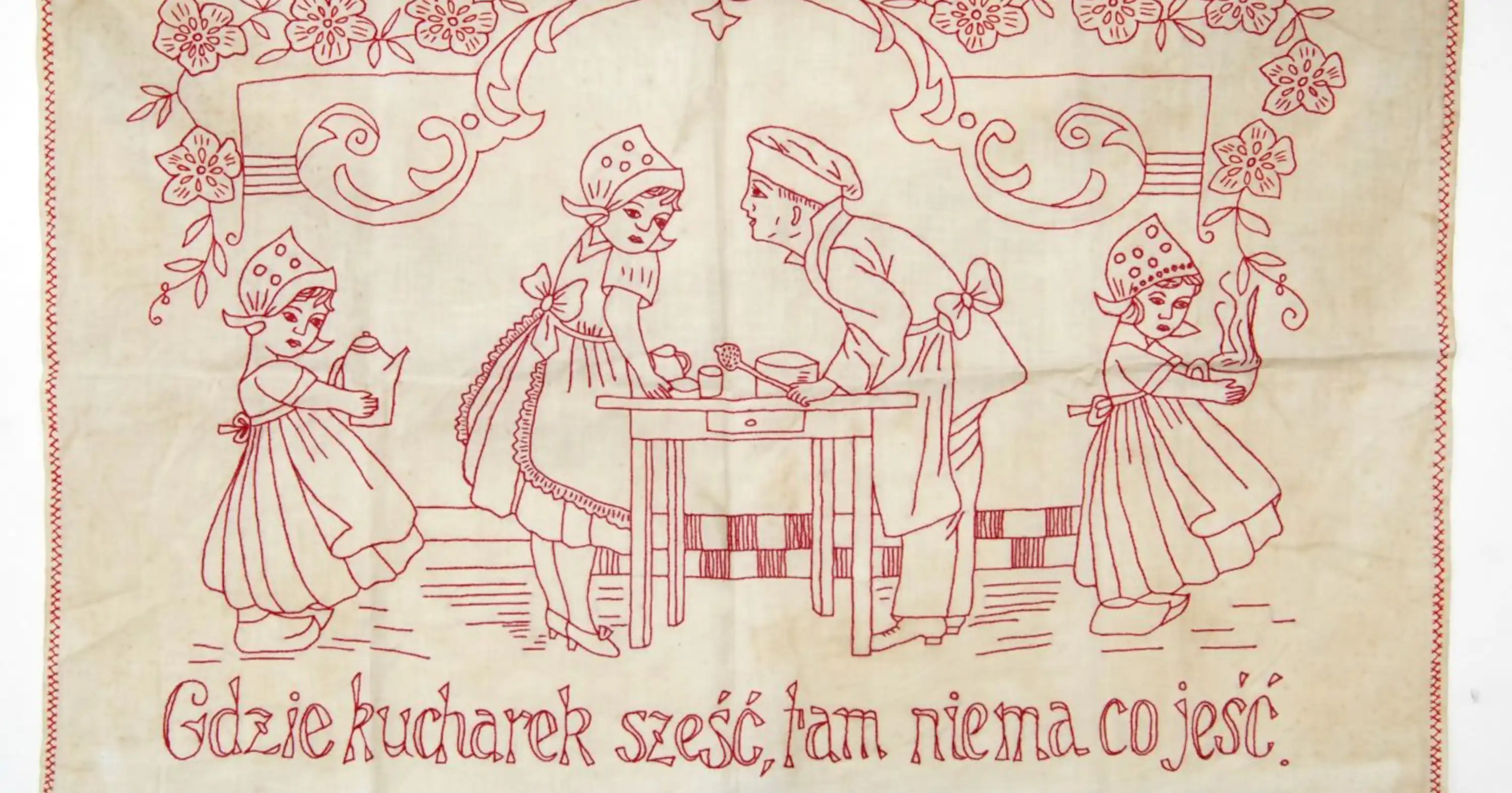 Makatka kuchenna – nićmi i marzeniami wyszyta.