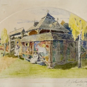 ”Świętynia Świętowita z zewnątrz” aut. Stanisław Jakubowski, Przemyśl 1916, zbiory Muzeum Narodowego Ziemi Przemyskiej